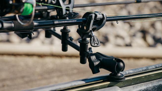 Fishing rod holder kajak & belly boat adapter